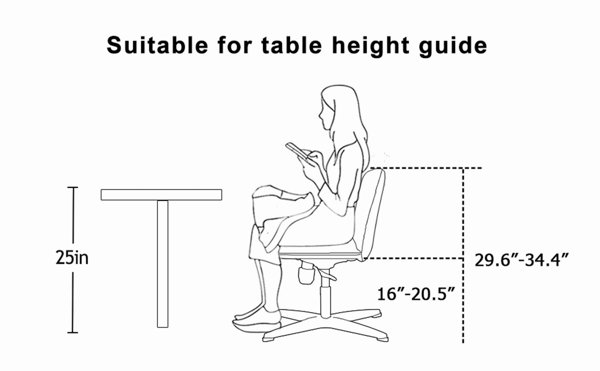 Standard height best sale of study chair